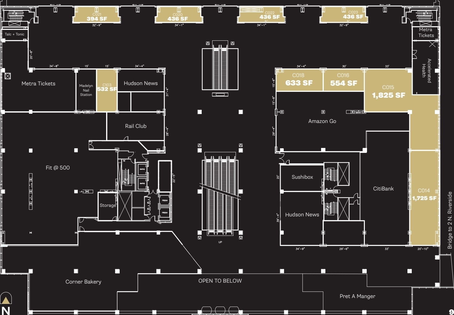 500 W Madison St, Chicago, IL à louer Plan d’étage- Image 1 de 1