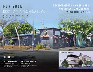 Plus de détails pour 8001 Santa Monica Blvd, West Hollywood, CA - Commerce de détail à vendre