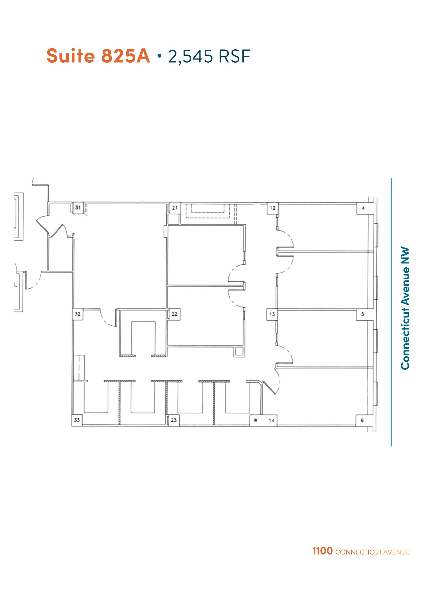 1100 Connecticut Ave NW, Washington, DC à louer Plan d’étage- Image 1 de 1