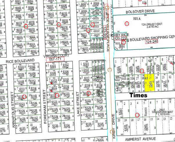 2516-2520 Times Blvd, Houston, TX for lease - Plat Map - Image 2 of 4