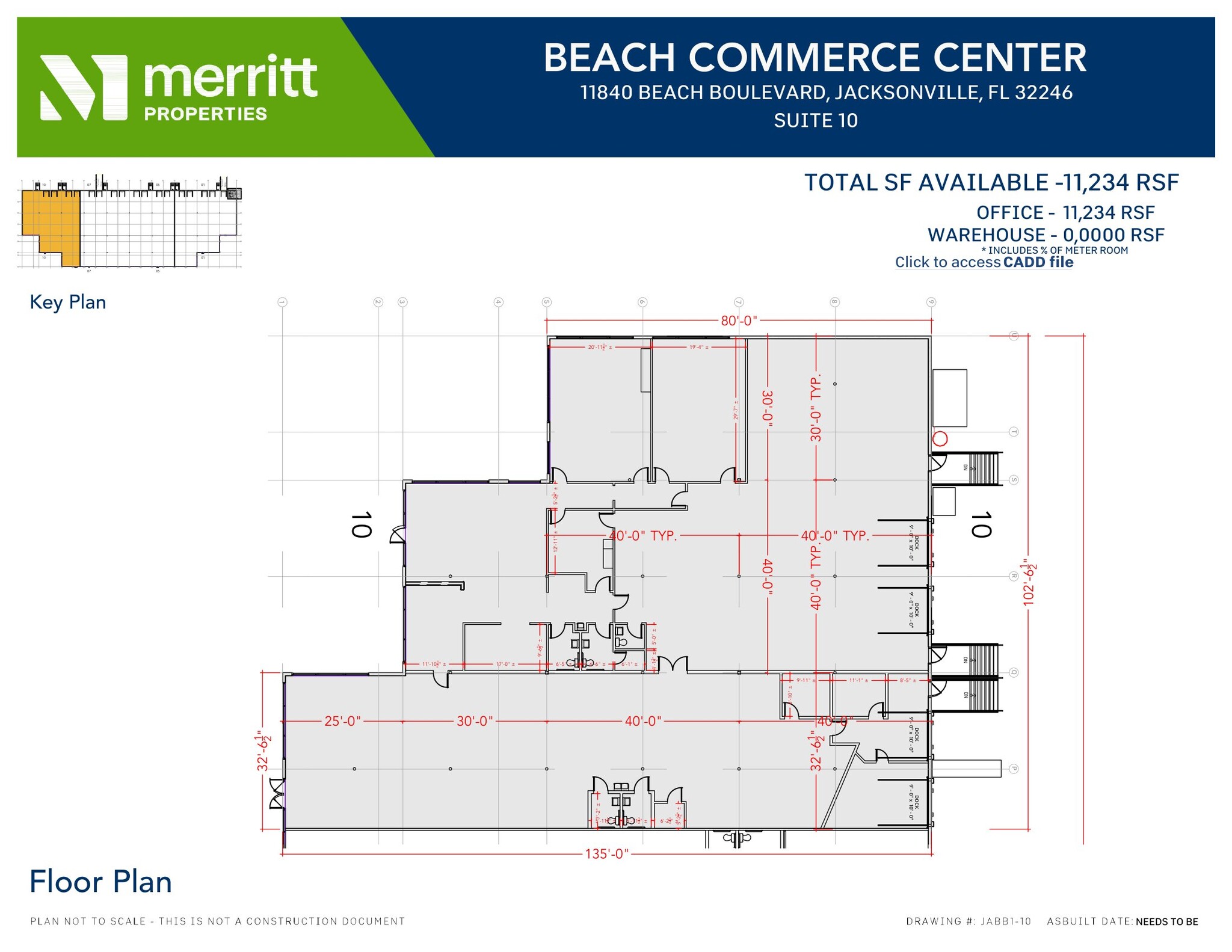 11840 Beach Blvd, Jacksonville, FL à louer Plan d’étage- Image 1 de 1