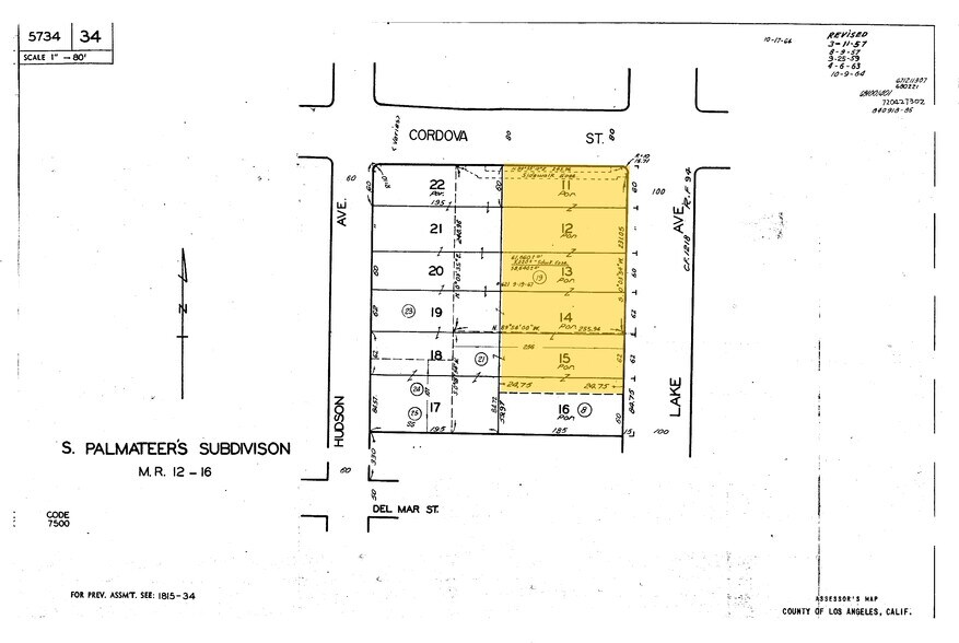 201 S Lake Ave, Pasadena, CA à louer - Plan cadastral - Image 2 de 4