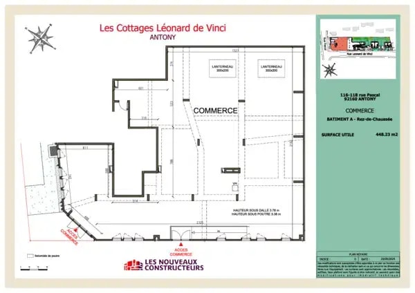 Commerce de détail dans Antony à louer Plan de site- Image 1 de 1