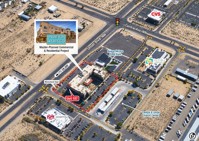 201 Unser Blvd NW, Albuquerque, NM à louer - Photo du bâtiment - Image 2 de 5