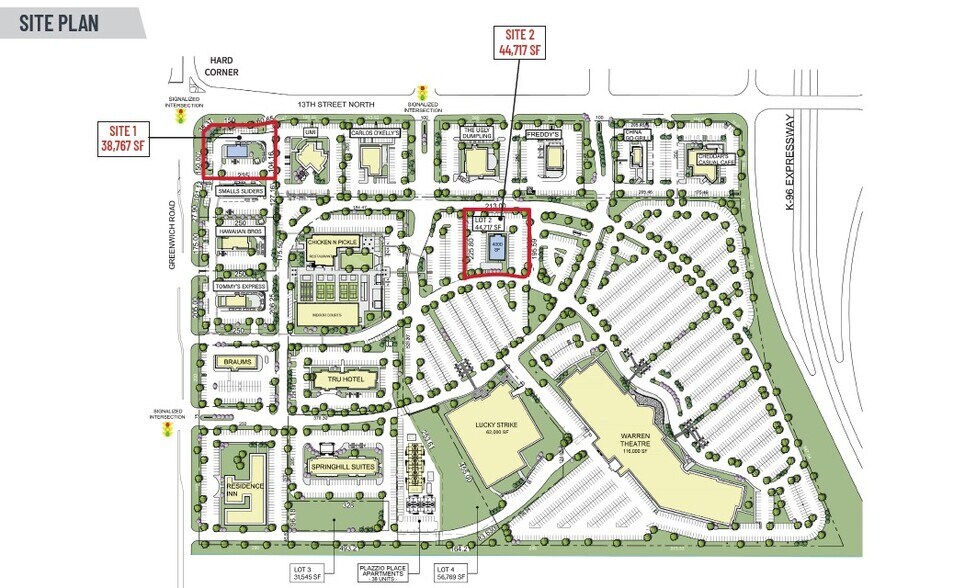 13th St. N & Greenwich Rd., Wichita, KS à louer - Plan de site - Image 3 de 8
