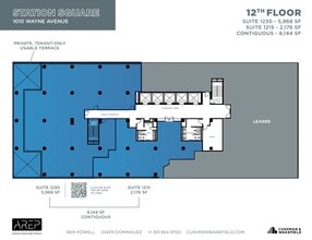 1100 Wayne Ave, Silver Spring, MD à louer Plan d’étage- Image 2 de 2