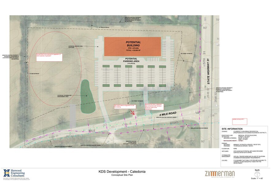 4712 4 mile Rd, Racine, WI à vendre - Plan de site - Image 2 de 2