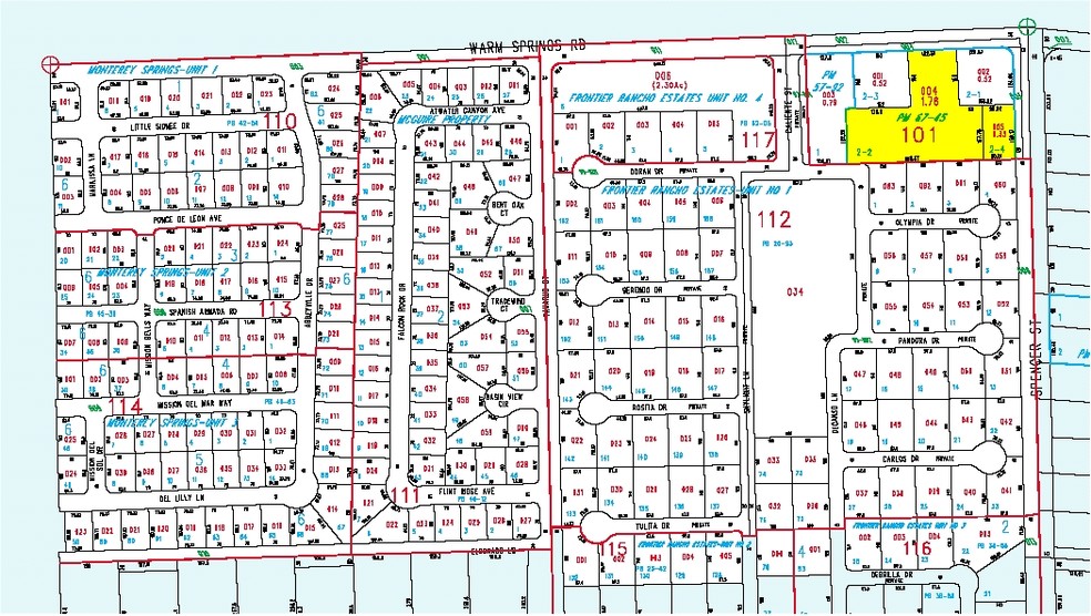 1725 E Warm Springs Rd, Las Vegas, NV à vendre - Plan cadastral - Image 2 de 33