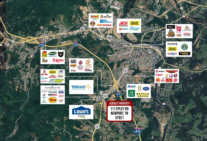 111 Epley Rd, Newport, TN à louer - Aérien - Image 3 de 3