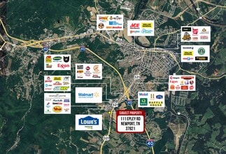 111 Epley Rd, Newport, TN - AERIAL  map view