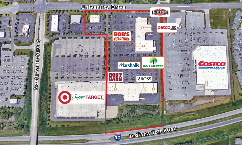 155-455 W University Dr, Mishawaka, IN for lease - Aerial - Image 2 of 5