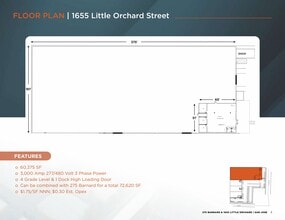 1655 Little Orchard St, San Jose, CA for lease Floor Plan- Image 1 of 2