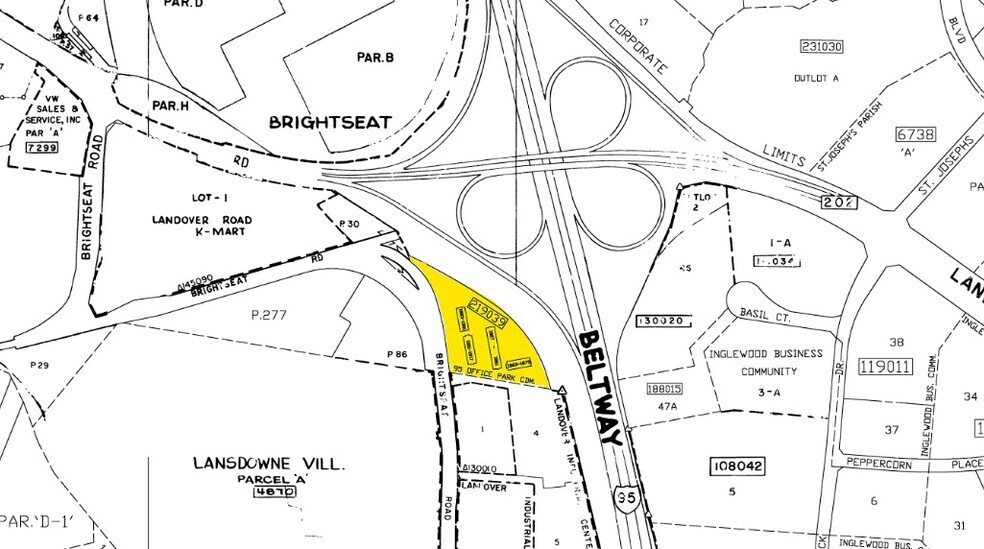 1801-1823 Brightseat Rd, Landover, MD à vendre - Plan cadastral - Image 3 de 3