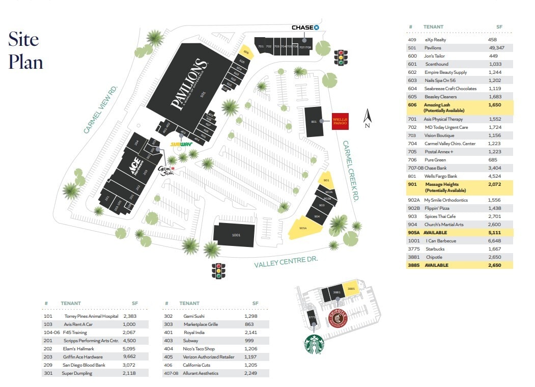 3804-3890 Valley Centre Dr, San Diego, CA for lease Site Plan- Image 1 of 1