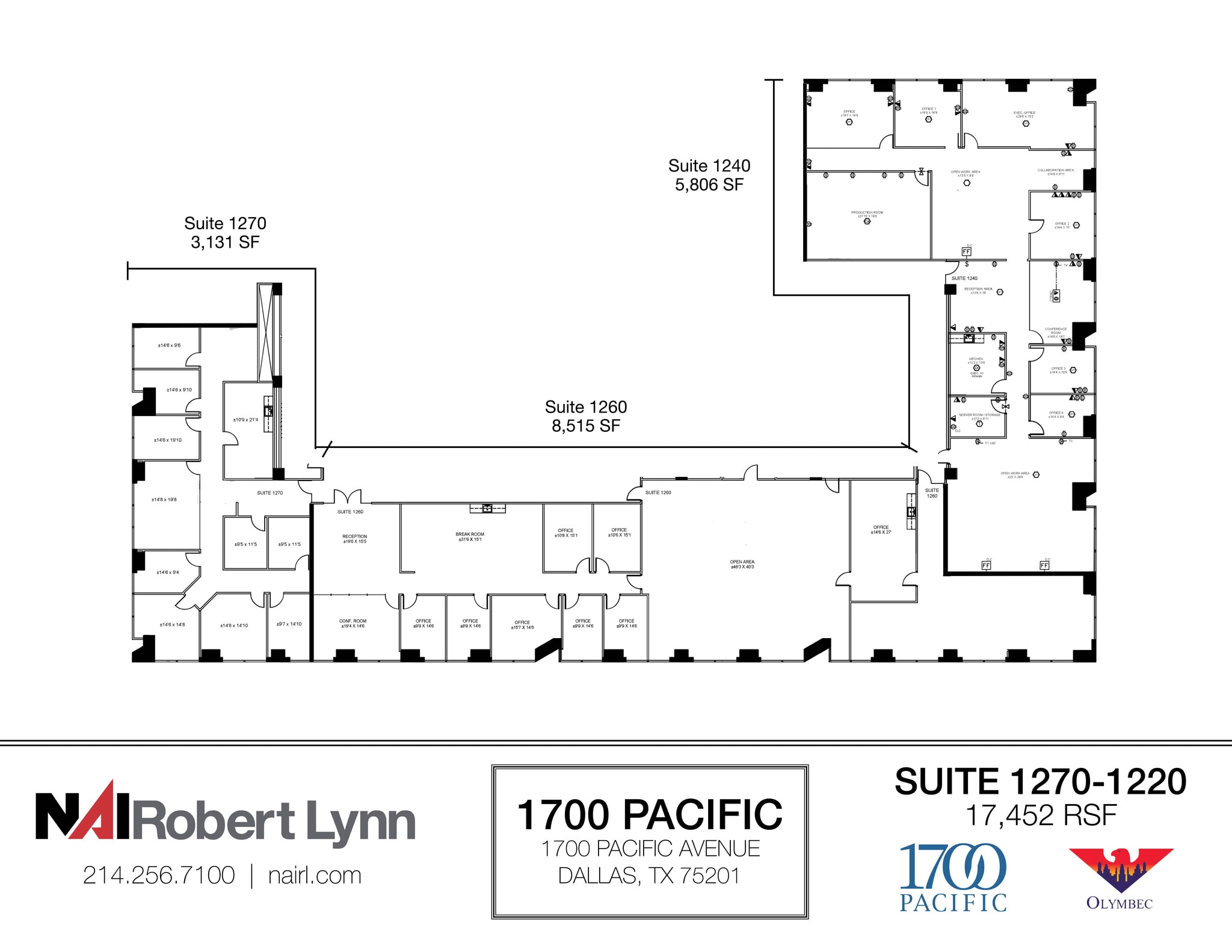 1700 Pacific Ave, Dallas, TX à louer Plan d’étage- Image 1 de 2