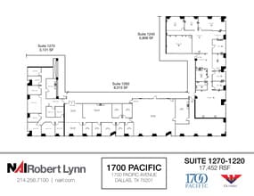1700 Pacific Ave, Dallas, TX à louer Plan d’étage- Image 1 de 2
