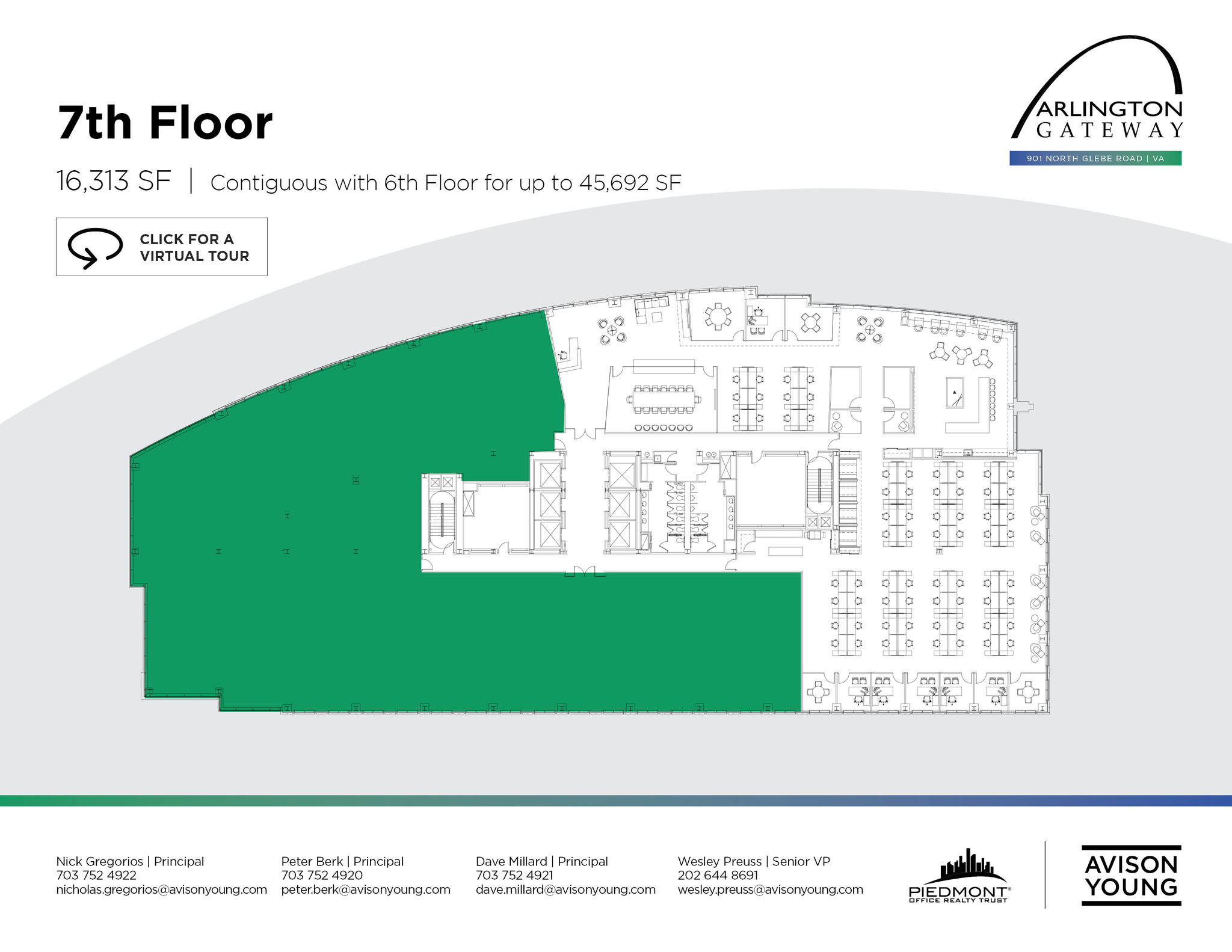 901 N Glebe Rd, Arlington, VA à louer Plan d  tage- Image 1 de 1