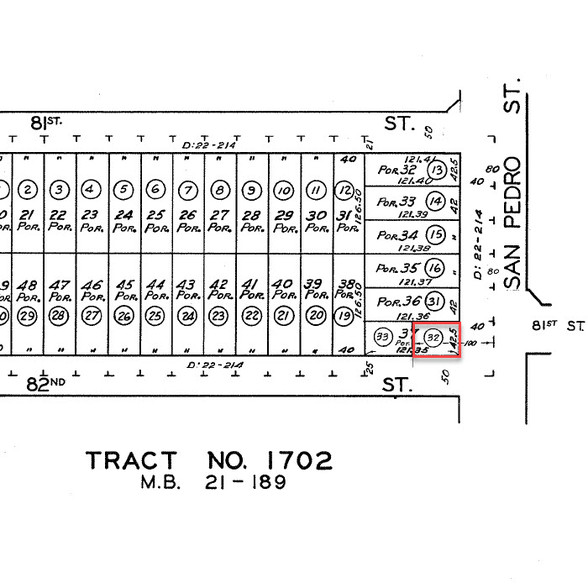 8129 San Pedro St, Los Angeles, CA à vendre - Plan cadastral - Image 1 de 1