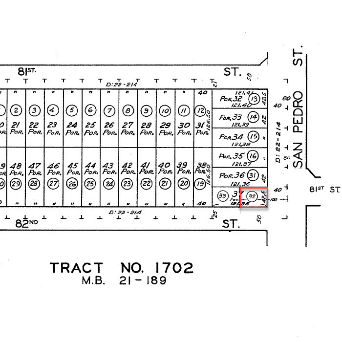 8129 San Pedro St, Los Angeles, CA for sale Plat Map- Image 1 of 1