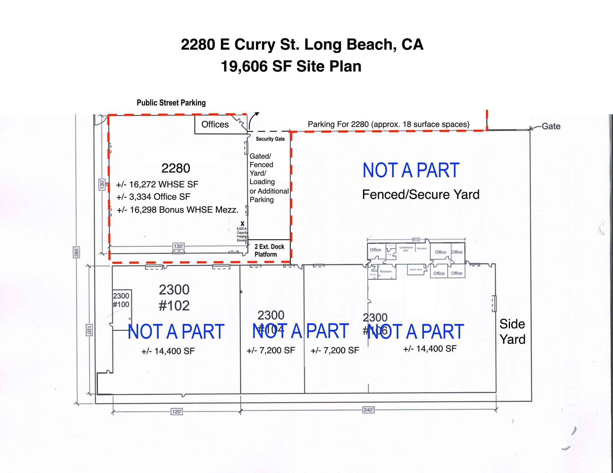 2280 E Curry St, Long Beach, CA à louer Plan de site- Image 1 de 1
