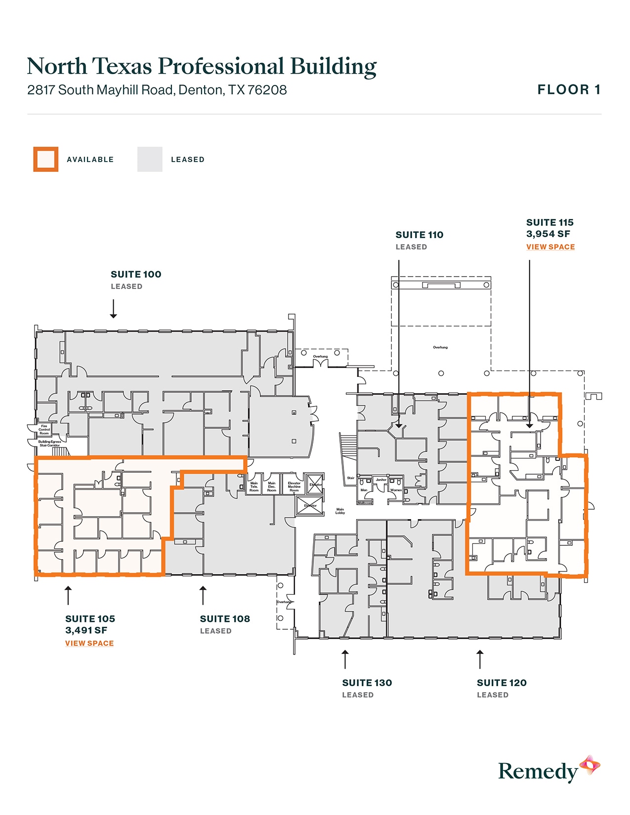 2817 S Mayhill Rd, Denton, TX à louer Plan d’étage- Image 1 de 1