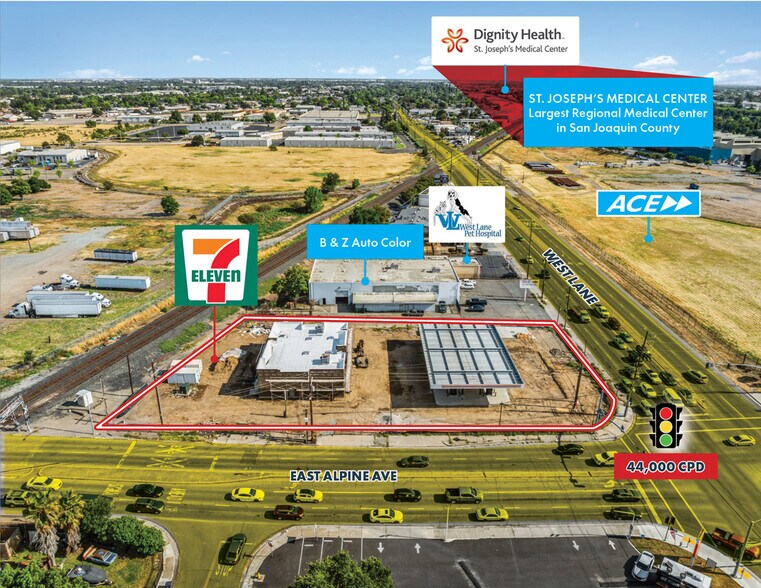 3230 West Ln, Stockton, CA à vendre - Aérien - Image 3 de 10