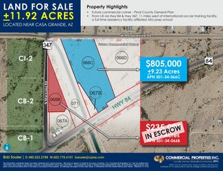 Plus de détails pour NEC of Hwy 84 and 347, Maricopa, AZ - Terrain à vendre