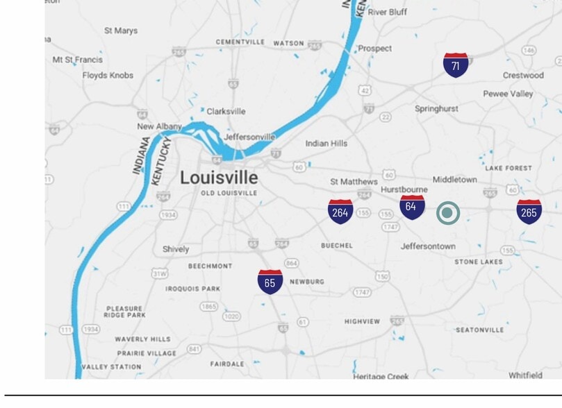 10835-10845 Bluegrass Pky, Louisville, KY for sale - Map - Image 2 of 2