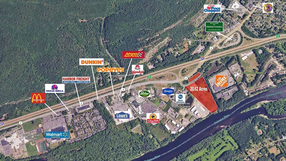 111 Reuben Bell Dr, Matamoras, PA à vendre - Aérien - Image 2 de 2