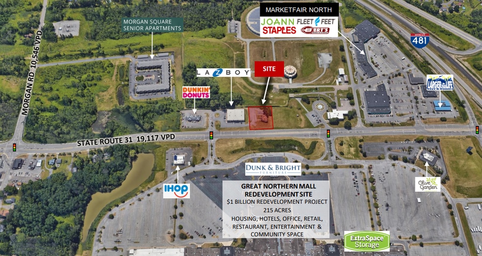 4182 New York 31, Clay, NY for lease - Aerial - Image 2 of 3