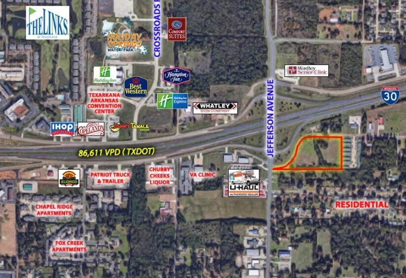 Jefferson Avenue and Interstate 30, Texarkana, AR à vendre - Photo du bâtiment - Image 2 de 3