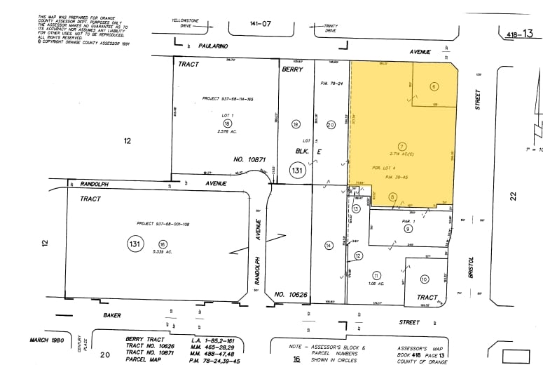 3033 Bristol St, Costa Mesa, CA for lease - Plat Map - Image 1 of 10