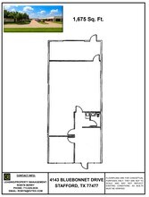 4133-4185 Bluebonnet Dr, Stafford, TX à louer Plan d’étage- Image 1 de 1