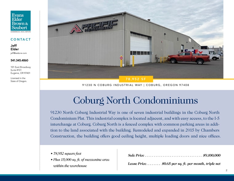 91230 Coburg Industrial Way, Eugene, OR à louer - Photo du bâtiment - Image 3 de 9