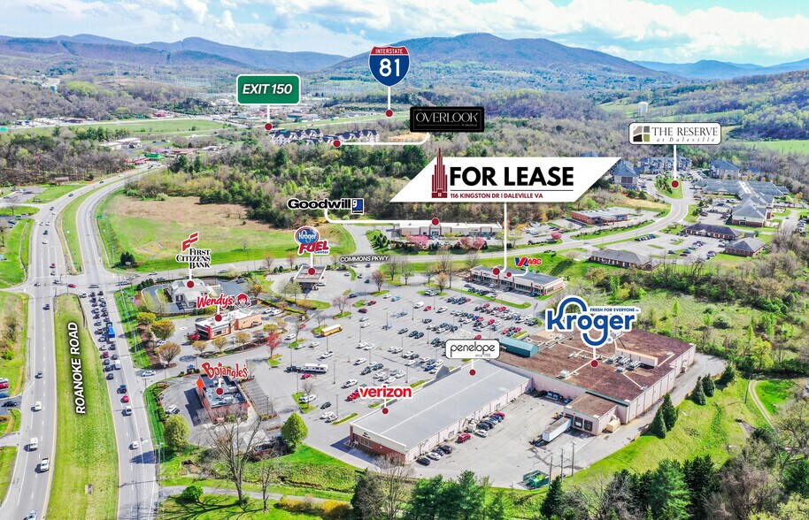 116 Kingston Dr, Daleville, VA for lease - Aerial - Image 2 of 7