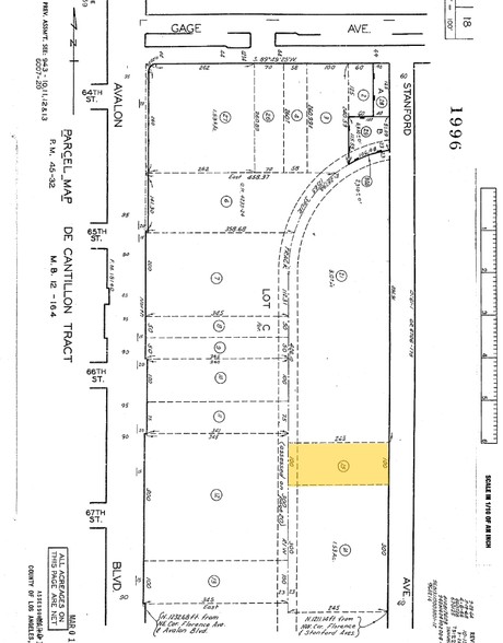 6623 Stanford Ave, Los Angeles, CA à vendre - Plan cadastral - Image 3 de 4