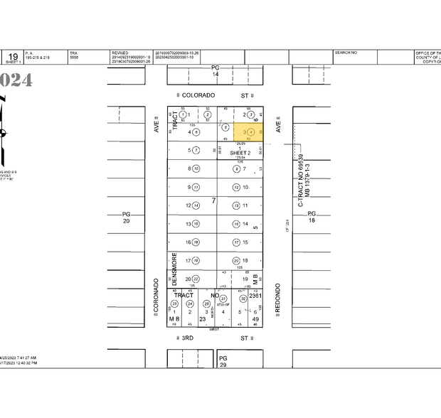 341-343 Redondo Ave, Long Beach, CA à louer - Plan cadastral - Image 3 de 3