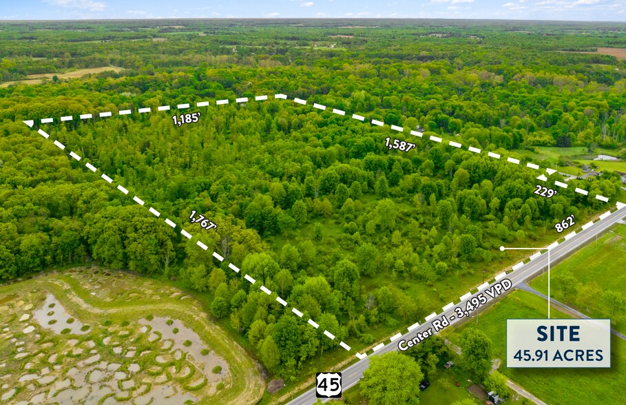 400 Center Rd, Austinburg, OH à vendre - Aérien - Image 2 de 3