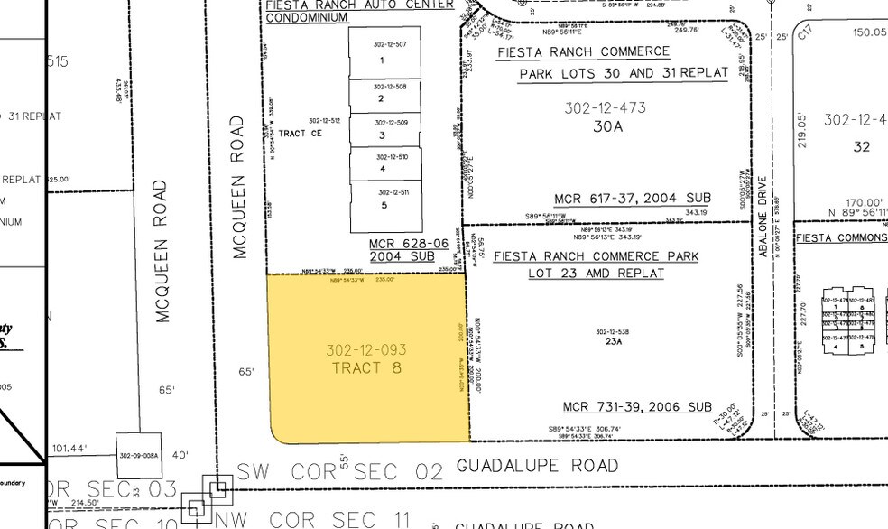805 N McQueen Rd, Gilbert, AZ for lease - Plat Map - Image 2 of 12
