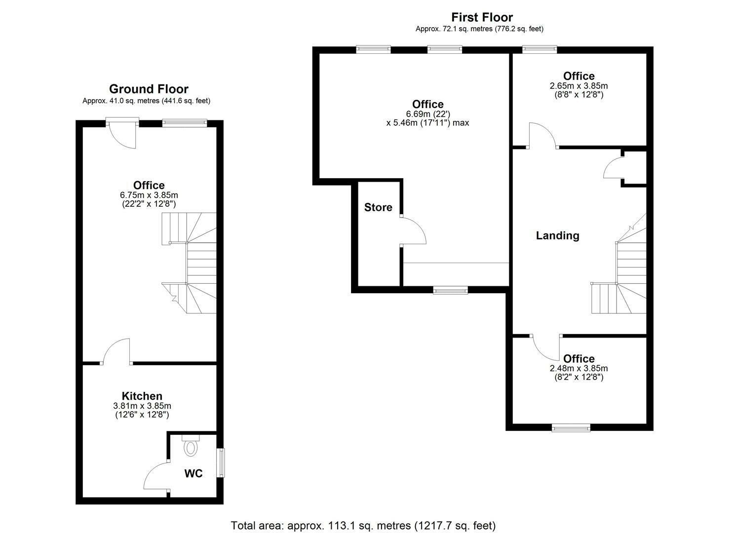 75 Woodgate, Loughborough for sale Floor Plan- Image 1 of 5