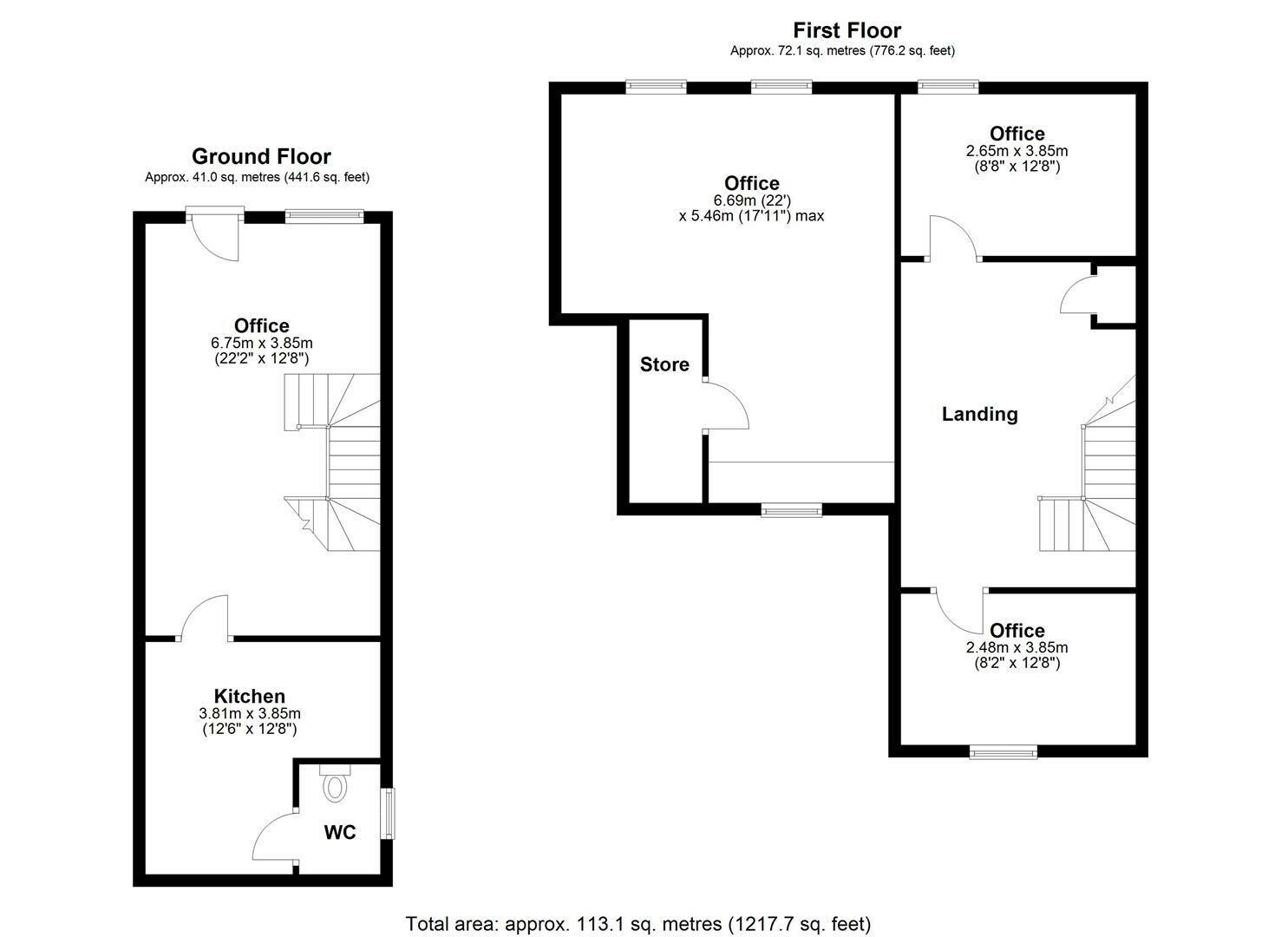 75 Woodgate, Loughborough à vendre Plan d’étage- Image 1 de 5