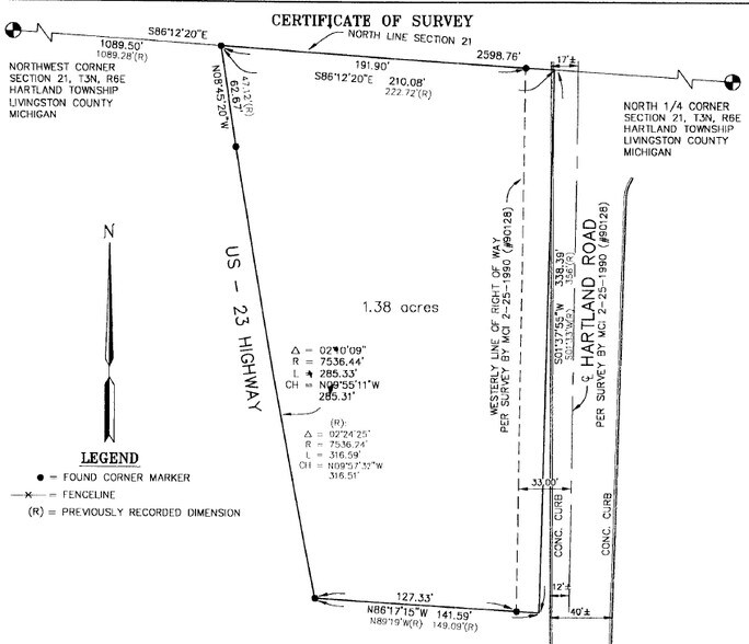 Hartland Rd & US 23, Hartland, MI for sale - Plat Map - Image 2 of 3