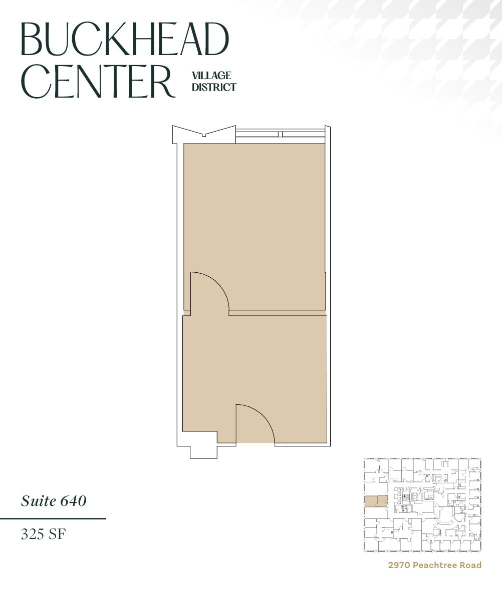 2970 Peachtree Rd NW, Atlanta, GA à louer Plan d’étage- Image 1 de 1