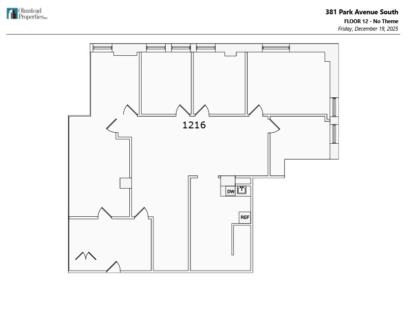 381 Park Ave S, New York, NY à louer Plan d’étage- Image 1 de 4