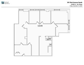 381 Park Ave S, New York, NY à louer Plan d’étage- Image 1 de 4