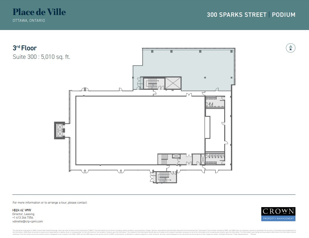 300 Sparks St, Ottawa, ON à louer Plan d’étage- Image 1 de 1