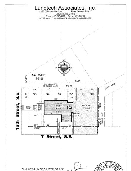 1610 T St SE, Washington, DC for lease - Site Plan - Image 3 of 3
