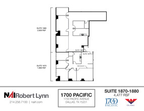 1700 Pacific Ave, Dallas, TX à louer Plan d  tage- Image 2 de 2