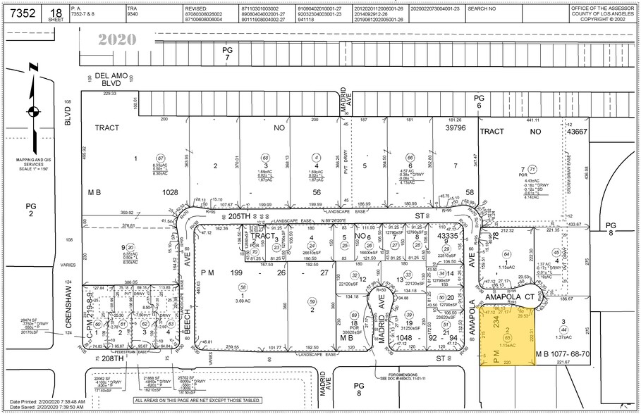 438 Amapola Ave, Torrance, CA à louer - Plan cadastral - Image 2 de 4