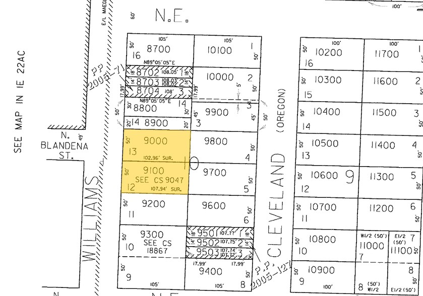 4636-4704 N Williams Ave, Portland, OR à louer - Plan cadastral - Image 2 de 7